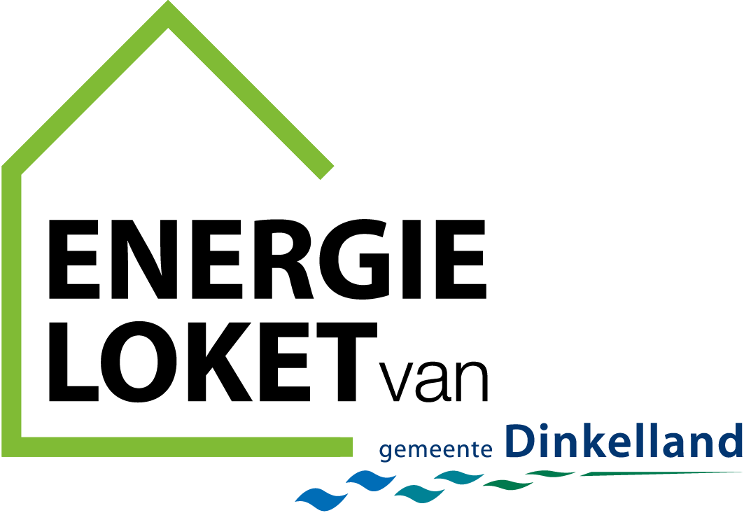 Energieloket van gemeente Dinkelland met groene huisvorm als symbool voor duurzaamheid.
